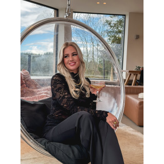 Blouse en dentelle Tessa - Noir