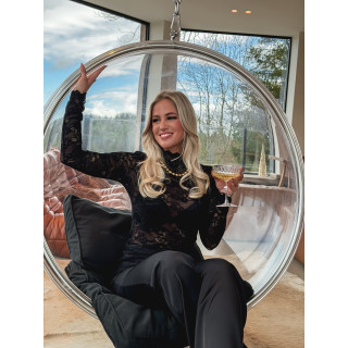 Blouse en dentelle Tessa - Noir