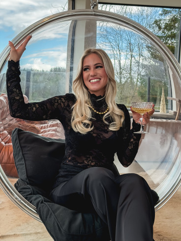 Blouse en dentelle Tessa - Noir Blouse en dentelle Tessa - Noir