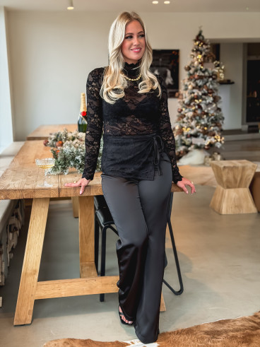 Blouse en dentelle Tessa - Noir Blouse en dentelle Tessa - Noir