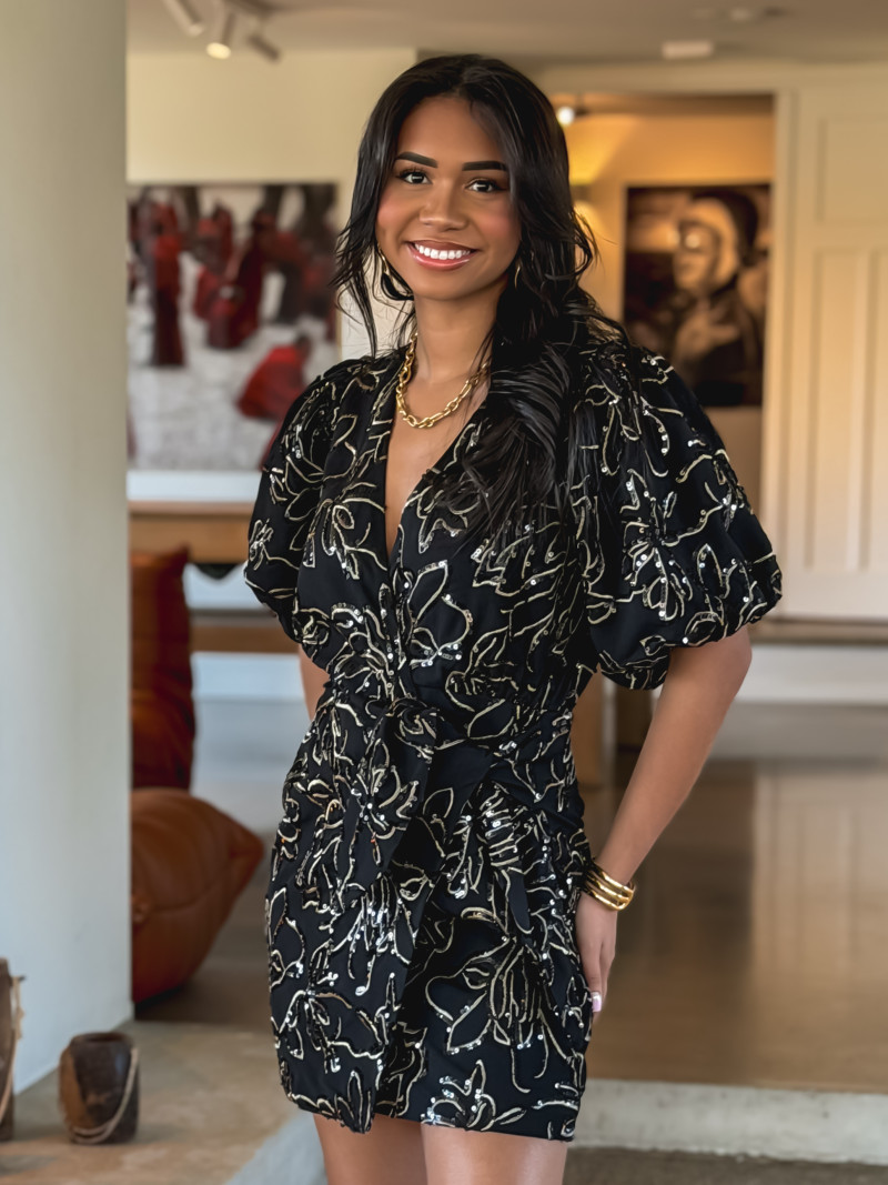 Robe courte Zita - Noir