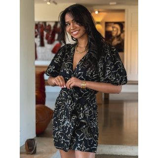 Robe courte Zita - Noir