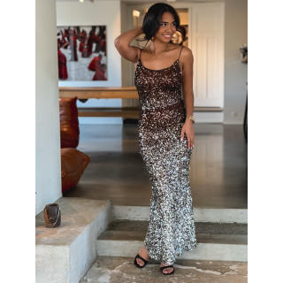 Robe longue Semia - Chocolat