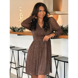 Robe courte Dalida - chocolat