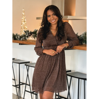 Robe courte Dalida - chocolat