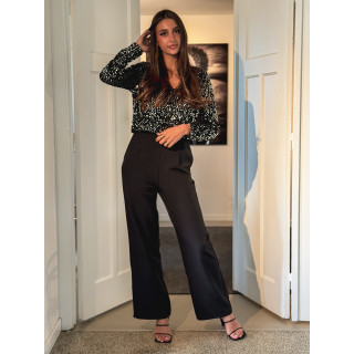 Combinaison pantalon Nehuda - Noir/Argenté