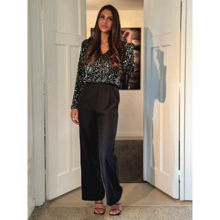 Combinaison pantalon Nehuda - Noir/Argenté