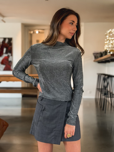 Blouse Satine - Argenté