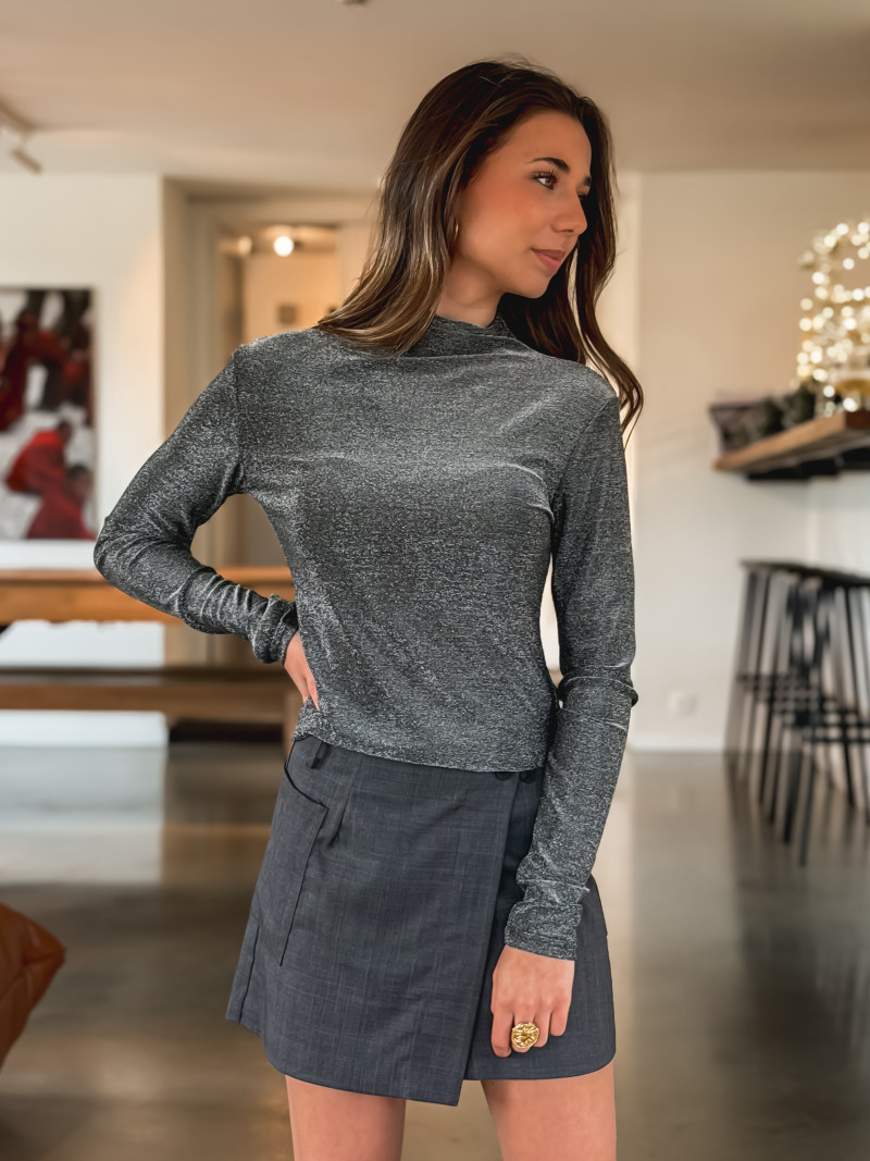 Blouse Satine - Argenté Blouse Satine - Argenté