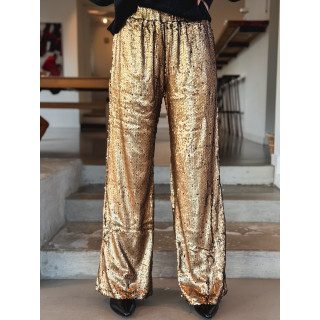Pantalon à sequins Najoua - Doré
