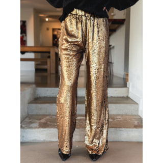 Pantalon à sequins Najoua - Doré