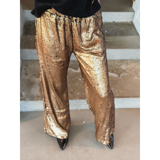 Pantalon à sequins Najoua - Doré