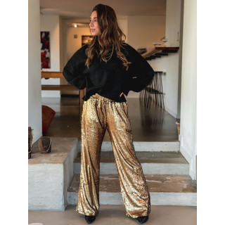 Pantalon à sequins Najoua - Doré