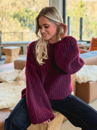 Pull Serlana - Bordeaux