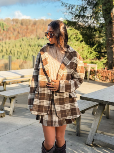 Veste à carreaux Janny - Chocolat Veste à carreaux Janny - Chocolat