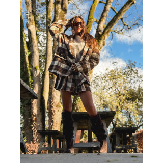 Veste à carreaux Janny - Chocolat