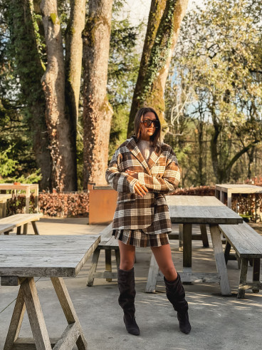 Veste à carreaux Janny - Chocolat Veste à carreaux Janny - Chocolat