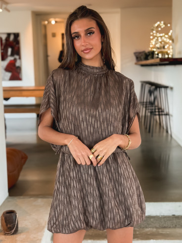 Robe à motifs Mazelia - Chocolat