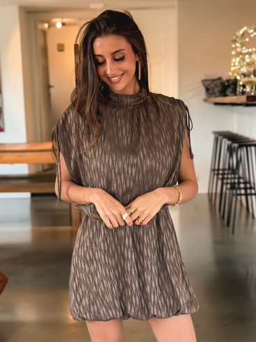 Robe à motifs Mazelia - Chocolat