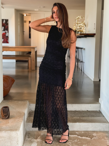 Robe en dentelle Zafina - Noir Robe en dentelle Zafina - Noir