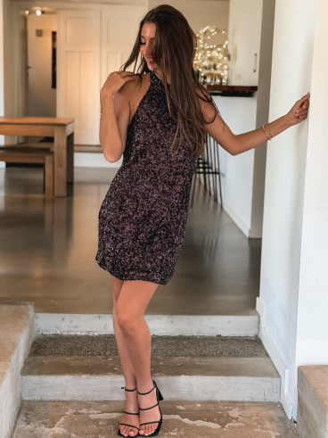 Robe courte Zoréline - Chocolat