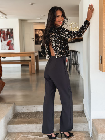 Combinaison pantalon Nehuda - Noir/Bronze