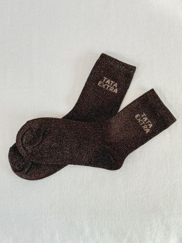 Chaussettes "Tata Extra" - Chocolat