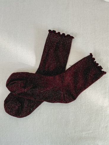 Chaussette Myla - Bordeaux