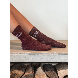 Chaussettes "Soeur adorée" - Bordeaux