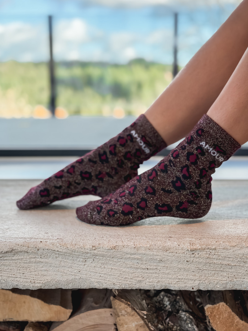 Chaussettes Amalia - Bordeaux