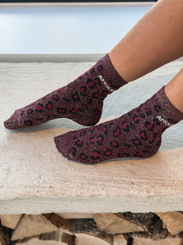 Chaussette Amalia - Bordeaux