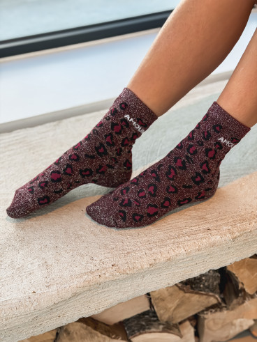 Chaussettes Amalia - Bordeaux