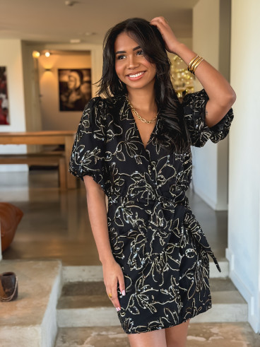 Robe courte Zita - Noir Robe courte Zita - Noir