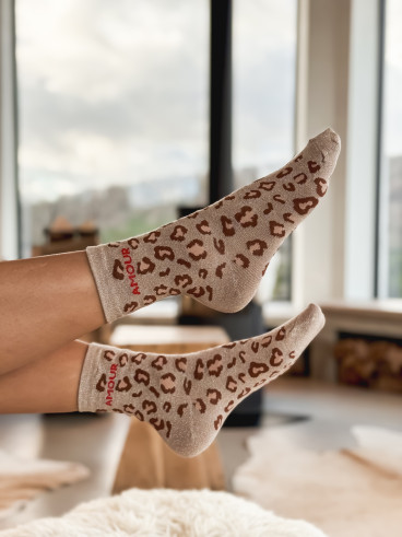 Chaussette Amalia - Taupe/Camel