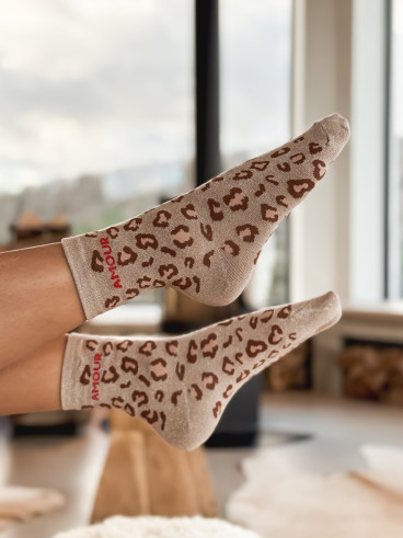 Chaussettes Amalia - Taupe/Camel