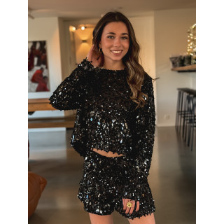 Gilet à sequins Dallie - Noir
