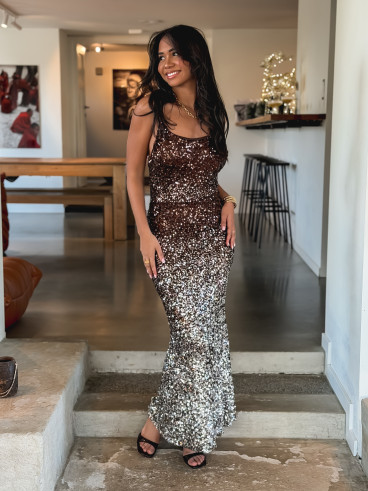 Robe longue Semia - Chocolat Robe longue Semia - Chocolat