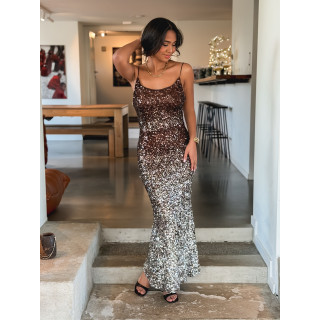 Robe longue Semia - Chocolat