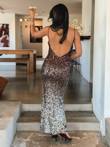 Robe longue Semia - Chocolat Robe longue Semia - Chocolat