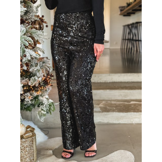 Pantalon à sequins Sama - Noir