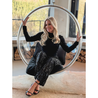 Pantalon à sequins Sama - Noir