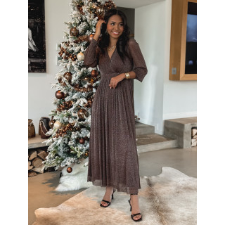 Robe longue Dalida - chocolat