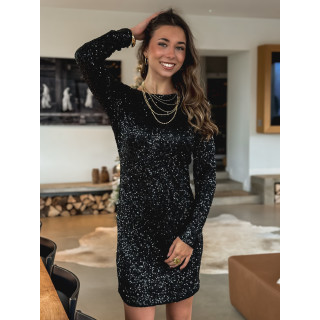 Robe à sequins Violaine - Noir
