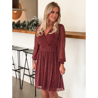 Robe courte Dalida - Bordeaux