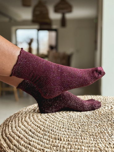 Chaussettes Myla - Bordeaux