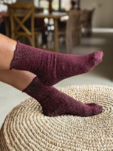 Chaussettes Myla - Bordeaux Chaussettes Myla - Bordeaux