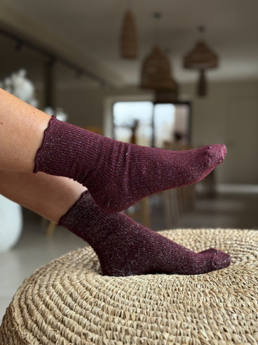 Chaussettes Myla - Bordeaux Chaussettes Myla - Bordeaux