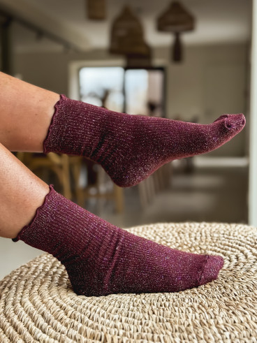 Chaussettes Myla - Bordeaux