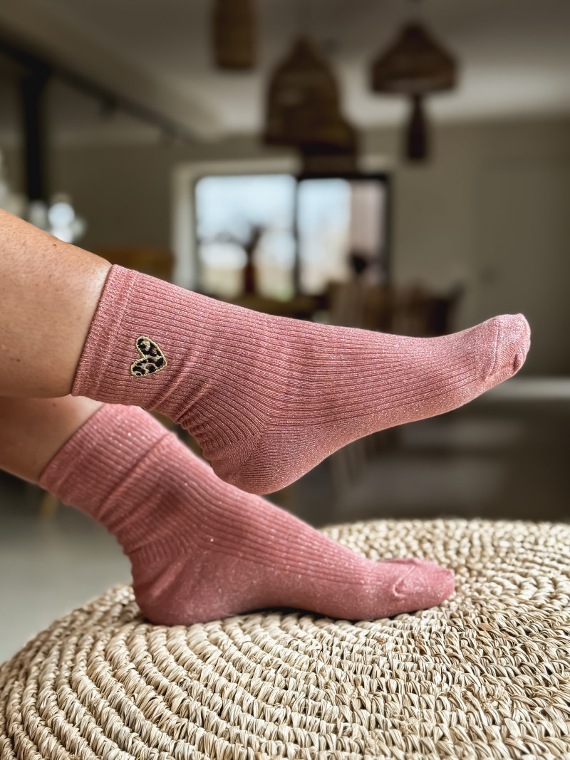 Chaussettes Odile - Rose