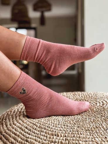 Chaussettes Odile - Rose